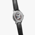 Bethune Scottish Clan Tartan Crest Badge Silver Automatic Watch Size 46mm