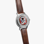 Nesbitt Scottish Clan Tartan Crest Badge Silver Automatic Watch Size 46mm