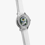Durie Scottish Clan Tartan Crest Badge Silver Automatic Watch Size 46mm