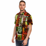 Men Hawaiian Shirt Boho Tropical Vintage Hawaiian Men Short Sleeve Shirt
