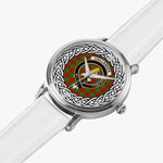 Callander Scottish Clan Tartan Crest Badge Silver Automatic Watch Size 46mm