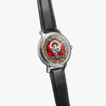 Scottish Ramsay Clan Tartan Crest Badge Silver Automatic Watch Size 46mm
