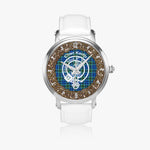 Scottish Keith Clan Tartan Crest Badge Old Silver Automatic Watch Size 46mm