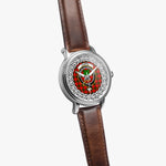 Cairns Scottish Clan Tartan Crest Badge Silver Automatic Watch Size 46mm