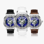 Macneil Scottish Clan Tartan Crest Badge Silver Automatic Watch Size 46mm