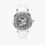 Bell Scottish Clan Tartan Crest Badge Silver Automatic Watch Size 46mm