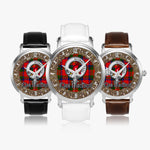 Scottish MacNicol Celtic Circle Silver Automatic Watch Size 46mm