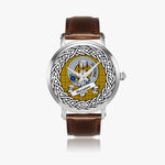 Houston Scottish Clan Tartan Crest Badge Silver Automatic Watch Size 46mm