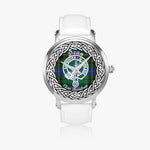 Dean Scottish Clan Tartan Crest Badge Silver Automatic Watch Size 46mm