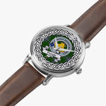Pringle Scottish Clan Tartan Crest Badge Silver Automatic Watch Size 46mm