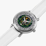 Spottiswood Scottish Clan Tartan Crest Badge Silver Automatic Watch Size 46mm