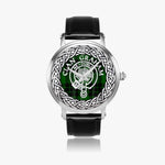 Scottish Graham Modern Clan Tartan Crest Badge Silver Automatic Watch Size 46mm