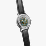 Porterfield Scottish Clan Tartan Crest Badge Silver Automatic Watch Size 46mm