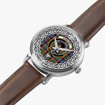 Stirling (of Keir) Scottish Clan Tartan Crest Badge Silver Automatic Watch Size 46mm