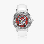 Stuart Scottish Clan Tartan Crest Badge Silver Automatic Watch Size 46mm