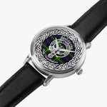 Finlayson Scottish Clan Tartan Crest Badge Silver Automatic Watch Size 46mm