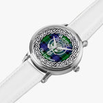 Howie Scottish Clan Tartan Crest Badge Silver Automatic Watch Size 46mm