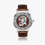 Boyd Scottish Clan Tartan Crest Badge Silver Automatic Watch Size 46mm