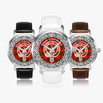 Scottish Cameron Clan Tartan Crest Badge Silver Automatic Watch Size 46mm