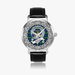 Gordon Scottish Clan Tartan Crest Badge Silver Automatic Watch Size 46mm