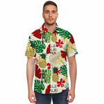 Men Hawaiian Shirt ALO-HO-HO-HA Hawaiian Tropical Holiday Hawaiian Men Short Sleeve Shirt