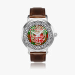 Burns Scottish Clan Tartan Crest Badge Silver Automatic Watch Size 46mm