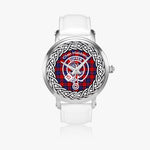 Haldane Clan Tartan Crest Badge Silver Automatic Watch Size 46mm