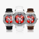 Scottish Abernethy Clan Tartan Crest Badge Silver Automatic Watch Size 46mm