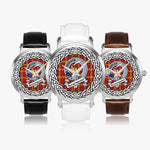 Scrymgeour Scottish Clan Tartan Crest Badge Silver Automatic Watch Size 46mm