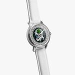 Swinton Scottish Clan Tartan Crest Badge Silver Automatic Watch Size 46mm