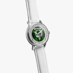 Scottish Wilson surname last name tartan crest Silver Automatic Watch Size 46mm