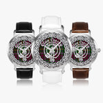 Crosby Scottish Clan Tartan Crest Badge Silver Automatic Watch Size 46mm