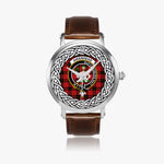 Aikenhead Scottish Clan Tartan Crest Badge Silver Automatic Watch Size 46mm