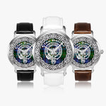 Baillie Scottish Clan Tartan Crest Badge Silver Automatic Watch Size 46mm