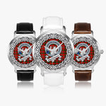MacKinnon Scottish Clan Tartan Crest Badge Silver Automatic Watch Size 46mm