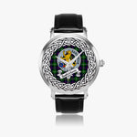 Scottish Sutherland Celtic Ring Silver Automatic Watch Size 46mm