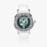 Scottish Forsyth Clan Tartan Crest Badge Silver Automatic Watch Size 46mm