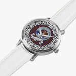 Fraser of Lovat Scottish Clan Tartan Crest Badge Silver Automatic Watch Size 46mm