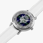 Landers Scottish Clan Tartan Crest Badge Silver Automatic Watch Size 46mm