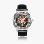 Christie Scottish Clan Tartan Crest Badge Silver Automatic Watch Size 46mm