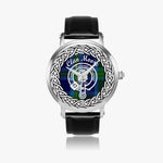 Moore Scottish Clan Tartan Crest Badge Silver Automatic Watch Size 46mm