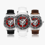 Clan Wallace Crest & Tartan Knot Sterling Silver Unisex Automatic Watch (Silver) Size 46mm