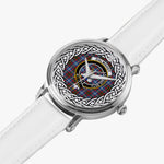 Dalmahoy Scottish Clan Tartan Crest Badge Silver Automatic Watch Size 46mm