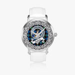 Guthrie Scottish Clan Tartan Crest Badge Silver Automatic Watch Size 46mm