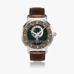 Scottish MacEwan Celtic Circle Silver Automatic Watch Size 46mm