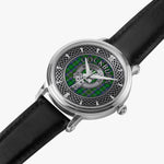 Clan Cockburn Crest & Tartan Knot Sterling Silver Unisex Automatic Watch (Silver) Size 46mm