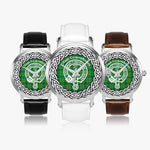 Scottish Cranstoun Clan Tartan Crest Badge Silver Automatic Watch Size 46mm
