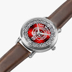 MacIver Scottish Clan Tartan Badge Crest Silver Automatic Watch Size 46mm