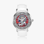 Preston Scottish Clan Tartan Crest Badge Silver Automatic Watch Size 46mm