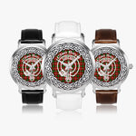 Scottish Boyd Clan Tartan Crest Badge Silver Automatic Watch Size 46mm